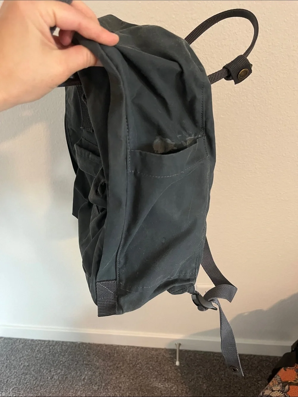 Fjallraven Kånken Backpack in Navy with Red Logo